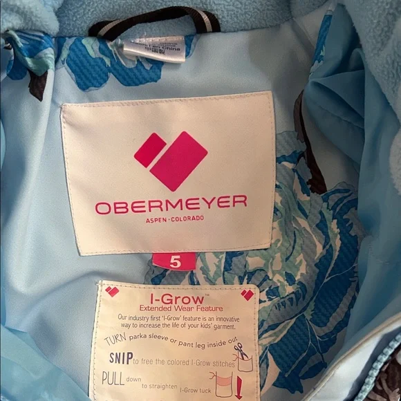 Obermeyer Snow Ski Jacket and Overalls Set, Size 5 - Picture 2 of 8